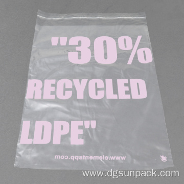 30% recycled adhesive clothing package apparel bags